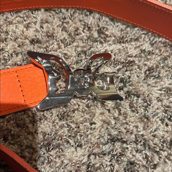 2000s Dolce & Gabbana Orange Leather Belt main image 6